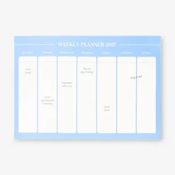 A4 blue weekly planner