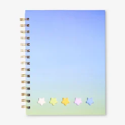 A5 gradient notebook with pen and sticky memos
