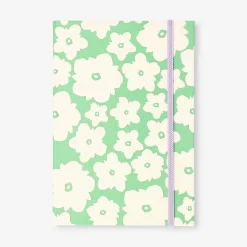 A5 green floral bullet planner