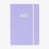 A5 purple daily diary 2027 - English
