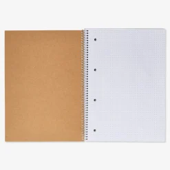 A4 spiral-bound dotted notebook with craft paper cover