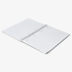 A4 spiral-bound grid notebook with craft paper cover
