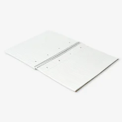 A4 spiral-bound lined notebook with craft paper cover
