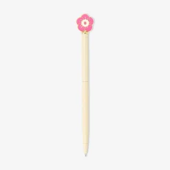 Ballpoint pen - Pink flower topper