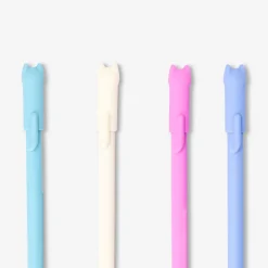 Ballpoint pens with cat toppers - 4 pcs