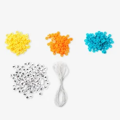 Bead set with string - Tropical colours and letters