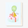 Birthday card - Balloon with tassle attachment