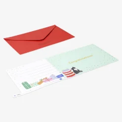 Birthday card - Cat with presents and pull out feature