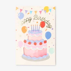Birthday card - Cut out cake