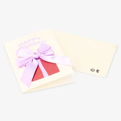 Birthday card - Gift with ribbon