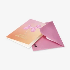 Birthday card with balloon dog