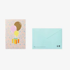 Birthday card with pop up balloons