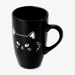 Black cat mug with handle - 400 ml
