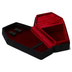 Black coffin jewellery storage