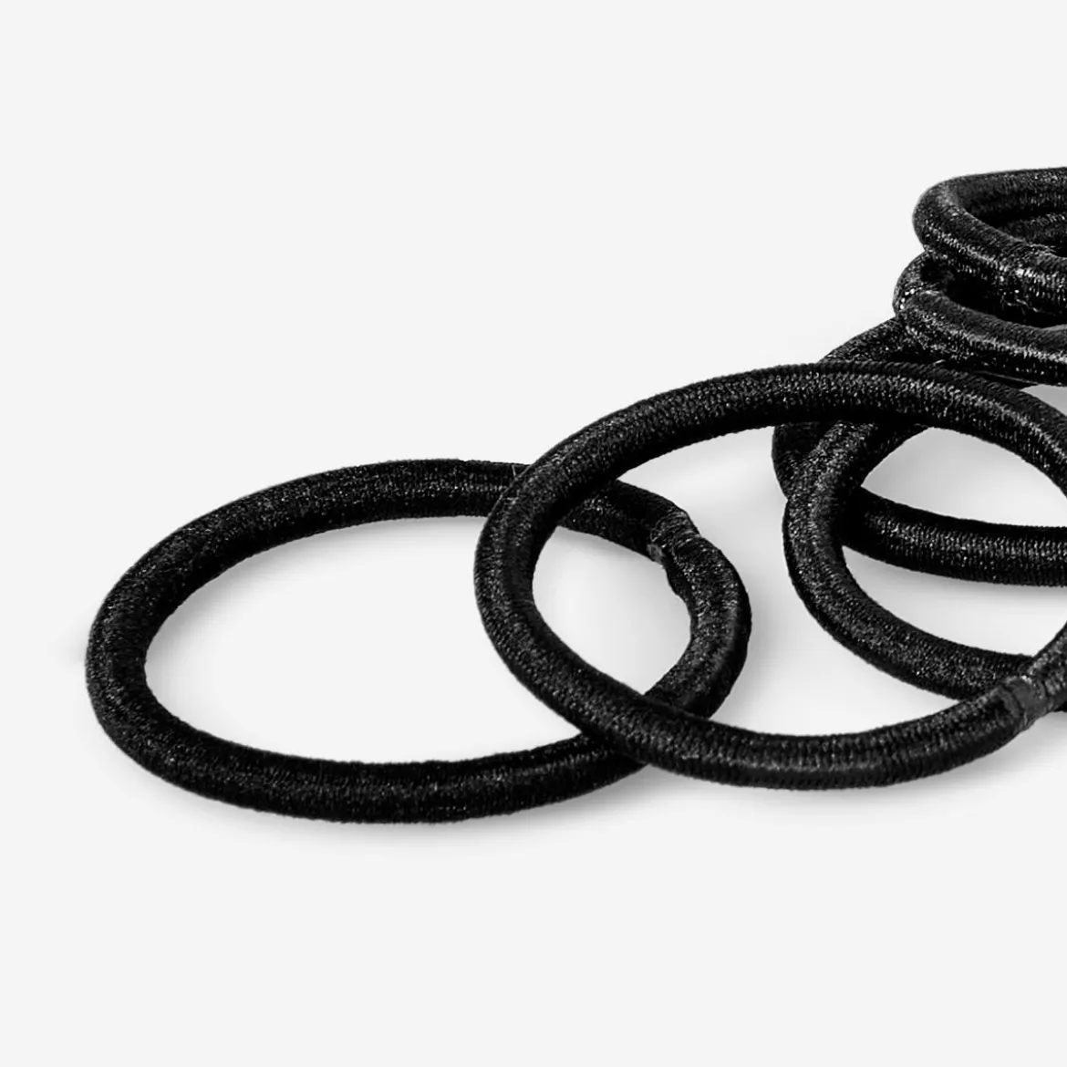 Black Hair Elastics - 20 pcs