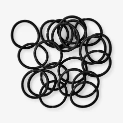 Black Hair Elastics - 20 pcs