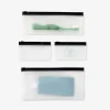 Black organiser bags with zipper - 4 pcs