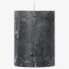 Black Rustic Pillar Candle - 8 cm