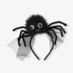 Black spider costume hairband - For adults