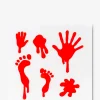 Bloody window decorations - 6 pcs