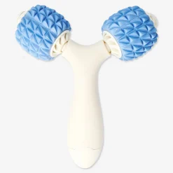Blue and beige massage roller for arms and legs