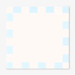 Blue chequered sticky memos