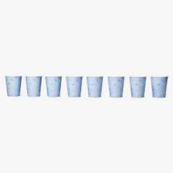Blue confetti paper cups - 8 pcs