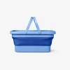 Blue foldable picnic box with table