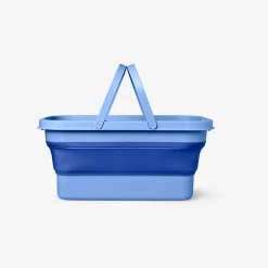 Blue foldable picnic box with table