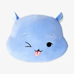 Blue hippo cushion