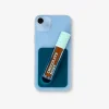 Blue lip gloss holder for phone cover
