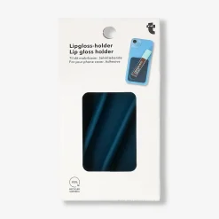 Blue lip gloss holder for phone cover