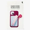 Blue lip gloss holder for phone