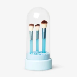 Blue makeup brush organiser and cleaner