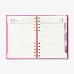 B6 pink daily diary 2027 - English