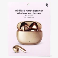 Bronze wireless earphones with microphone