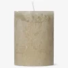 Brown Rustic Pillar Candle - 8 cm