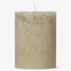 Brown Rustic Pillar Candle - 8 cm