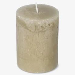 Brown Rustic Pillar Candle - 8 cm