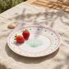 Ceramic plate with dots and seashell - 16 cm