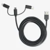 Charging cable. For USB-C, Micro USB and lightning