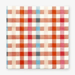 Checkered picnic napkins - 16 pcs
