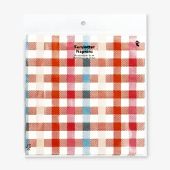 Checkered picnic napkins - 16 pcs