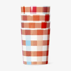Chequered picnic cups - 4 pcs
