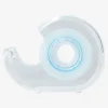 Clear tape dispenser with tape roll