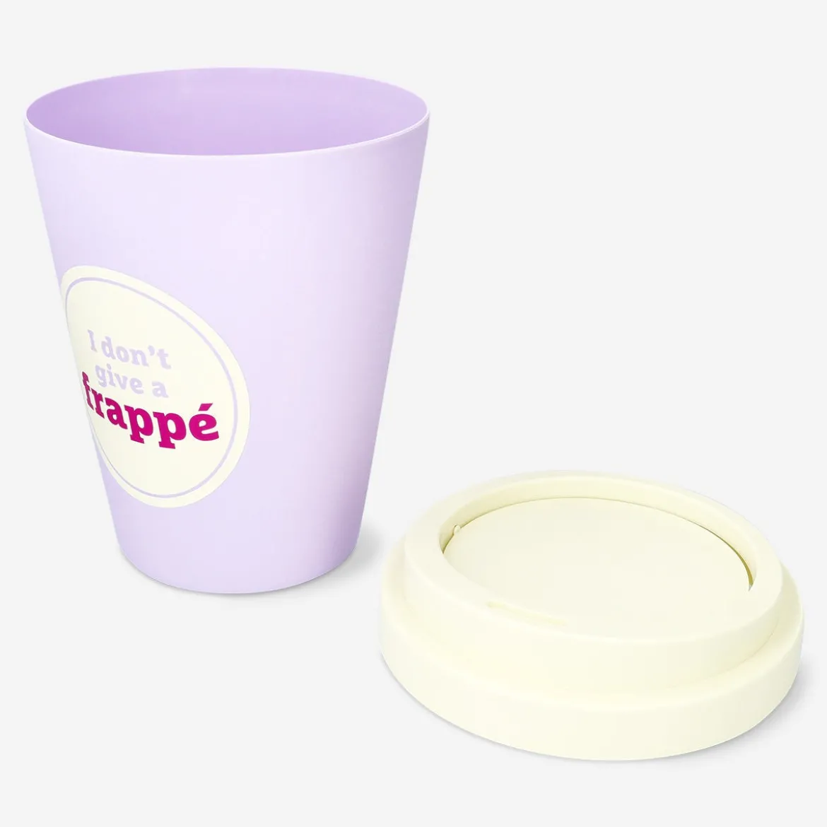 Coffee mug shaped push bin