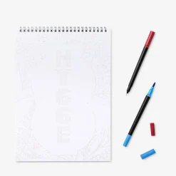 Colour by numbers colouring pad with markers