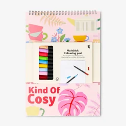 Colour by numbers colouring pad with markers