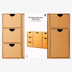 Craft paper desk tidy with 6 drawers