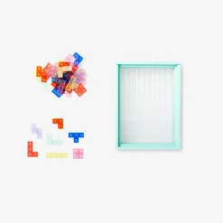 3D block puzzle in frame
